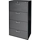 4-Drawer 30" Lateral File Cabinet Steel - Black