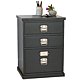 Bedford 3-Drawer File Cabinet Steel - Black
